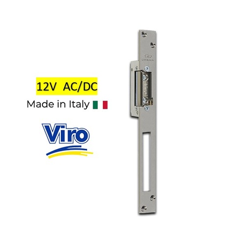[FK685] Viro Electric Strike long Front plate Single Pulse Stainless Steel for - 12V AC/DC