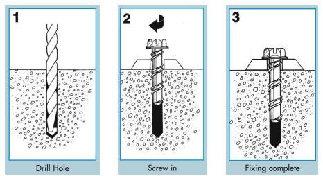 Heavy Duty Screw bolt Fixing Anchors - size 8 x 75 mm