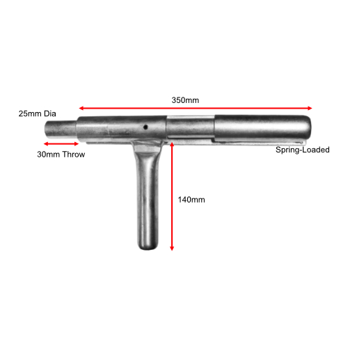 Heavy Duty Spring Loaded Slam Lock 25mm RH with Lug