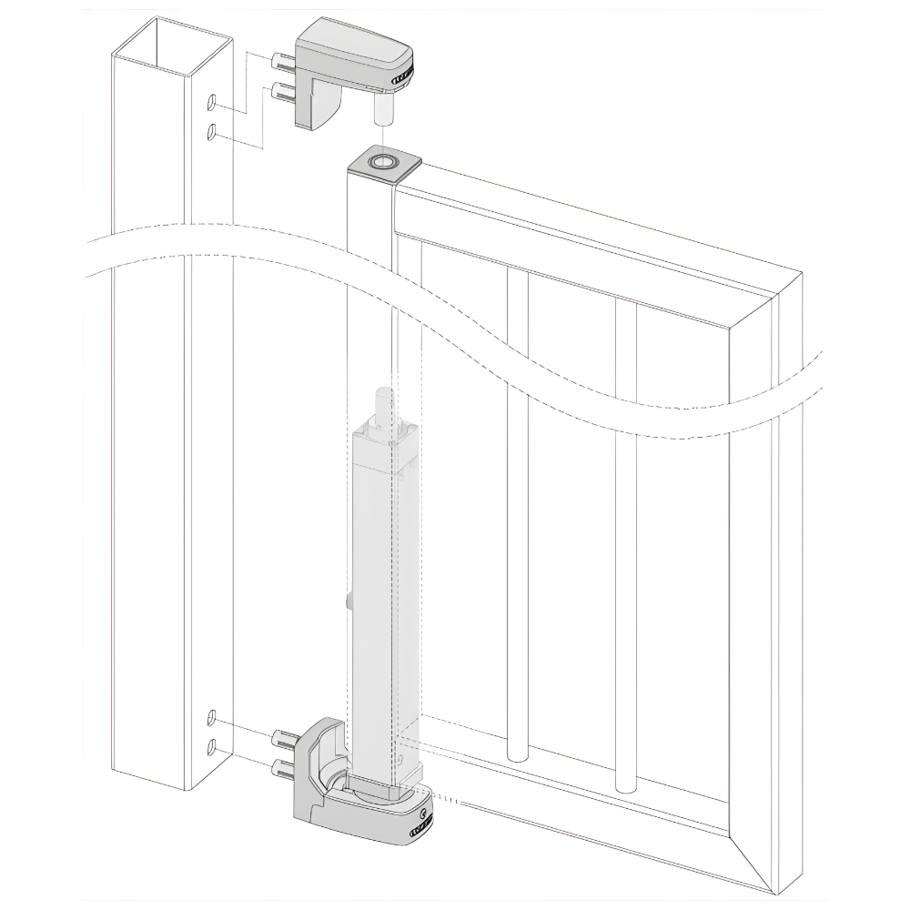 Locinox INTERIO Invisible built­in hydraulic  Swing Gate Closer