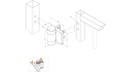 Locinox Swing Gate Hinge 180° Double bearing hinge - DINO - Silver / Each