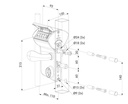 VINCI - SURFACE MOUNTED MECHANICAL DIGITAL CODE LOCK for 40-60 mm Square - Black