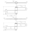 Rising Hinges or Up Hill Hinges Heavy Duty Strap Hinges BadAss for Gates up to 680 kg