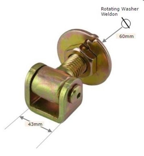 Swing Gate Hinge Adjustable 20mm pin with Rotating - pair
