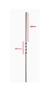 Single Twist  Bar for wrought iron gate 16x16mm H 1000mm long