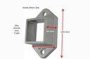Aluminium Fencing rail Bracket for tube size 40x40 mm -Double lugs