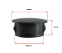 Plastic insert hole plug/End cap for hole size 40mm in Black