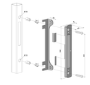 Stainless steel surface mounted keep for surface mounted for Forty, Fifty and Sixty Lock