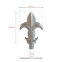 Aluminium Spear: Queen Male for 19mm Round Tube