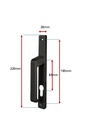 Aluminium Swing Gate Lever Handle Euro Lock Set - Black Finished