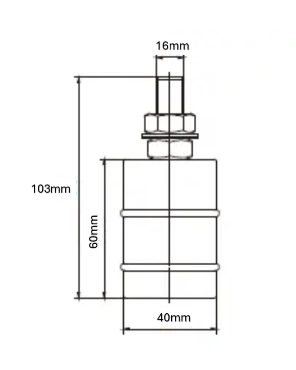 Top Guide Roller for Sliding gate size 40x60mm White with Rubber Rings