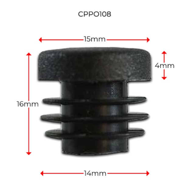 Plastic Round Cap 15mm (0.8-2 mm)