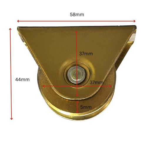 Sliding Gate Wheel/Rollers for U Groove 60mm External -  Double bearing /Each