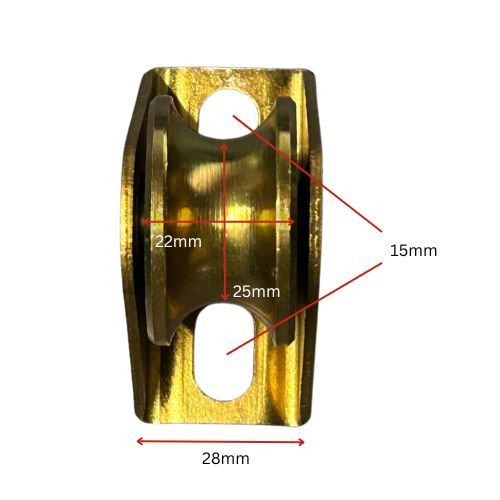 Sliding Gate Wheel/Rollers for U Groove 60mm External -  Double bearing /Each