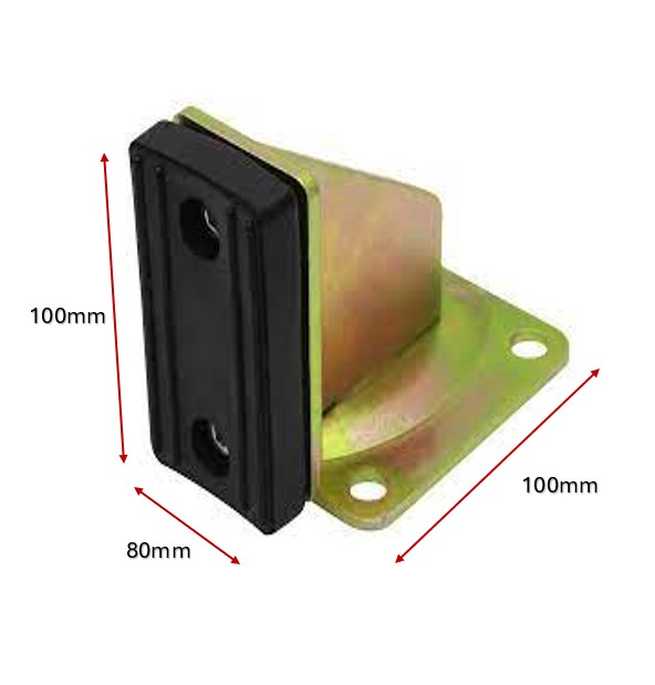 Galv Steel Sliding Gate Stopper with Base Plate Height 95mm (copy)