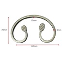 Steel C Scrolls  125x 80 x 8 mm with notched - Zinc Plated