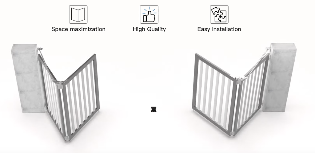 Trackless Bi-Folding Gate Hardware For Swing Gate 1m-1.3m One Leaf