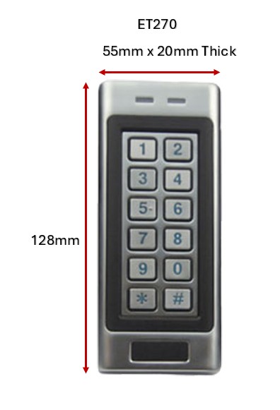 Digital Dual Relay Keypad  Weather Resistant IP66 for 12/24 V