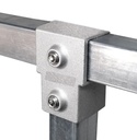 Tigerclamp Square Connector Short TEE  Fit 40x40mm Tube