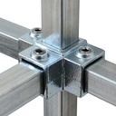Tigerclamp Double Galvanised Connector 3 Way 90 Elbow  Fit 40x40mm Tube
