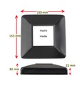 Base Post Cover for post 150x150x75mm - Black