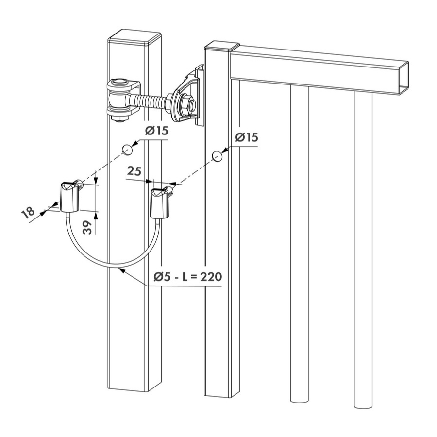 Stainless Steel Door Loop Safety Cable for gates up to 500 kg - 200mm Length, Diametre 5mm.jpg