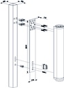 Locinox VENUS Adaptor Plate Mounting on Wall for 60mm Posts