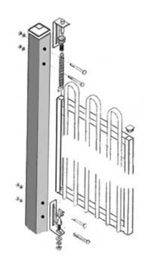 Steel Self closing Light Gate Spring Hinge for swing gate size tube 25,30,38x25mm Gates