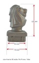 Aluminium Lion Head Post Cap for  75x75 mm tube
