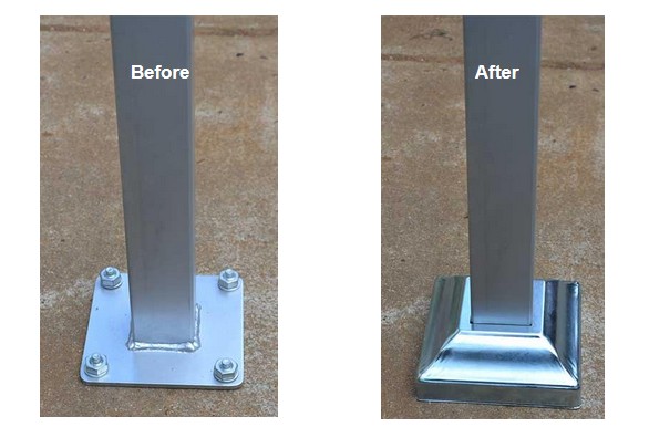 Steel Post Base Cover for post size 50x50mm base 130x130mm