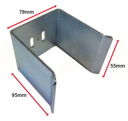 Steel Sliding Gate Holder/Catcher for Gates 75mm - Zinc Plated