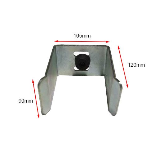Steel Sliding Gate Holder/Catcher for Gates 100mm, Rubber Stop