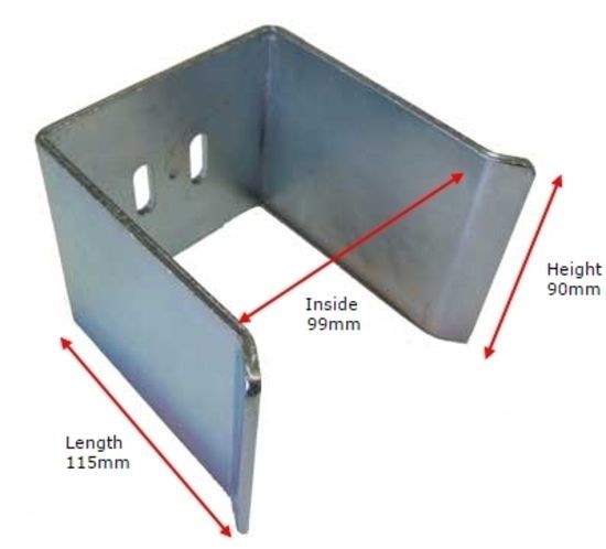 Steel Sliding Gate Holder/Catcher for Gates 90mm, Rubber Stop