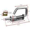 Heavy Duty Swing gate Spring Loaded Slam Lock -20mm Pin