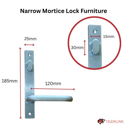 Lockton ENTRANCE Kit Oval Insert Mortice Lock - Complete Kit - 50x50 Frame, 23mm Backset, Silver - For Swing Gates