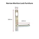 Lockwood Insert Mortice Lock Handle - Oval, 3582/3782, Internal Plate - Stainless Steel in Satin Chrome Silver