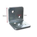 Angle Bracket 50x50mm 5mm Thickness Zinc 4 Holes