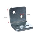 Angle Bracket 40x40mm 4.5mm Thickness Zinc 4 holes