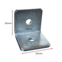 Angle Bracket 50x50mm  5mm Thickness Zinc 2 Holes
