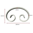 Steel C - Scroll 180mmx110mmx20mm - Zinc Plated