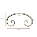 C Scroll 181x93x12x6mm- Zinc Plated