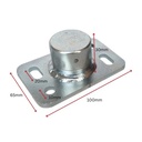 Galvanised Steel Weld-On Bearing Hinge - Base Plated, Up To 300kg - Bottom Only