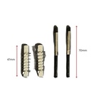 Insert Mortice Lock Handle Set - Euro, L Shaped - Aluminium in Matt Black - Pair
