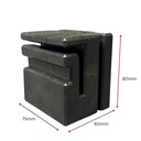 Sliding Block for Sliding Gate Nylon Guide  size 75mm Black
