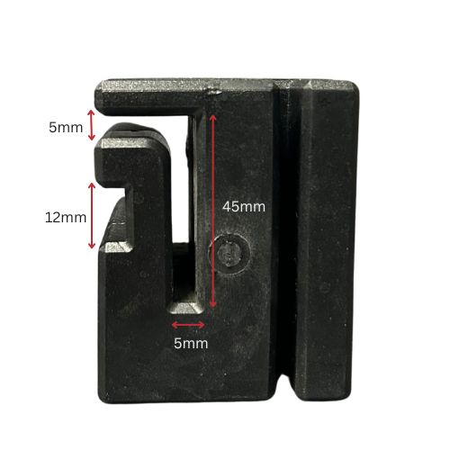 Sliding Block for Sliding Gate Nylon Guide  size 75mm Black