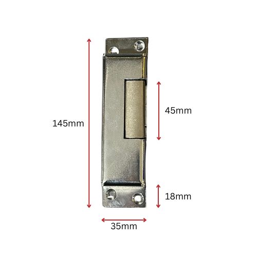 Electric Strike for Generic Mortice Locks, Fail Close - 12V DC
