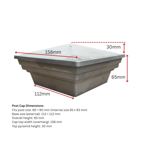 Sunbury - Aluminium Capital 90x90mm
