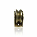 Zinc Plated Sliding Gate Wheel - 78mm V Groove Bracketless - Double Bearing