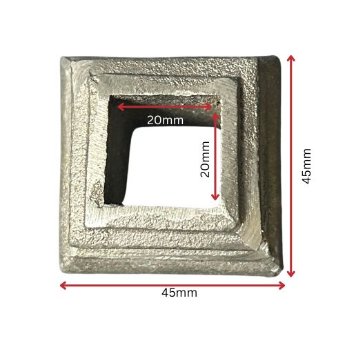 Aluminium Cast Knuckle 45Hx45Wmm to fit square 20x20mm tube Dia