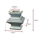 Steel Cast Knuckle 40x40mm for Square 17mm Dia - Zinc Plated